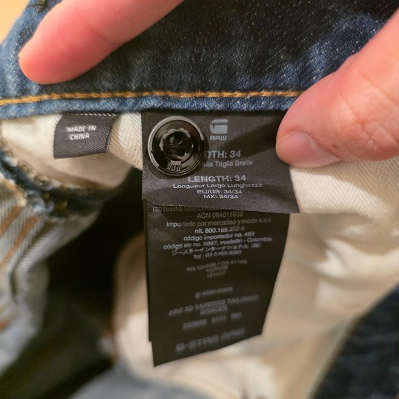 G Star RAW ARC 3D Tailored Braces Jeans in Raw Verde Denim Fits W34/L30 - Picture 4 of 16